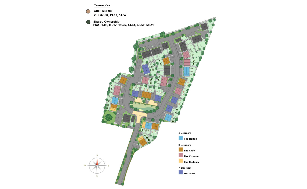 Site plan of the Green Vale development
