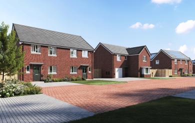 Street view of properties at The Boatyard development