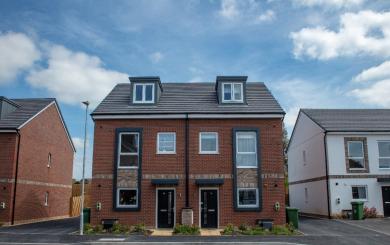 Semi detached homes at The Green Vale development